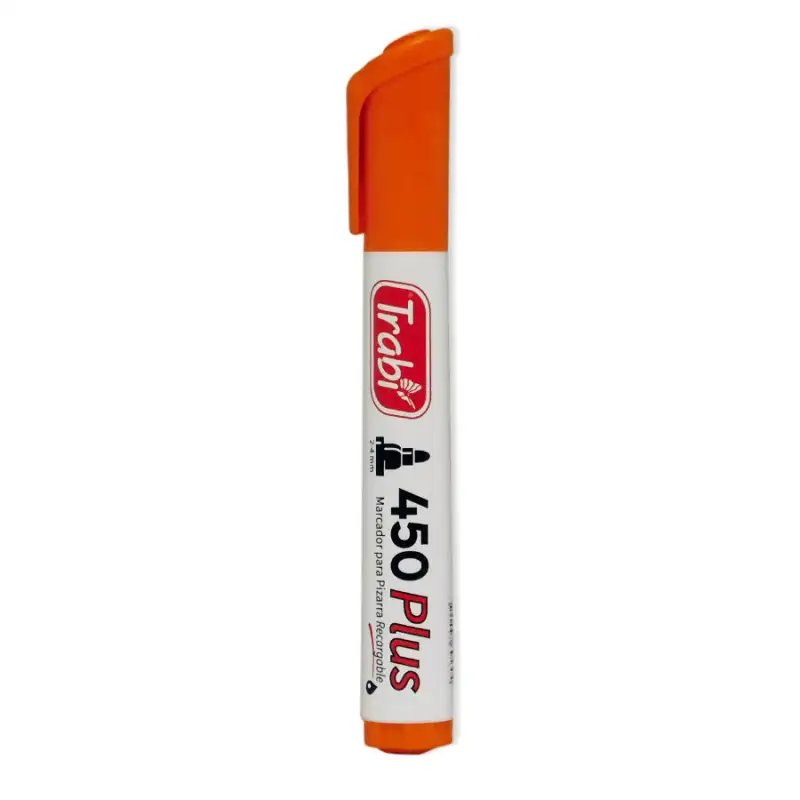 MARCADOR P/PIZARRA 450 NARANJA TRABI