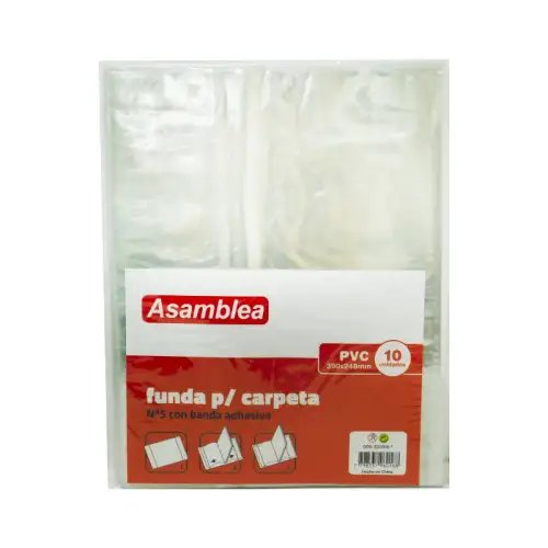 FUNDA P/TAPA DE CARPETA N5 X10U ASAMBLEA