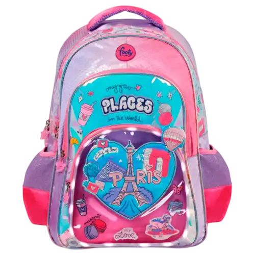MOCHILA ESPALDA 18 C/LUZ LED FOOTY