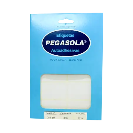 ETIQUETA 28X50MM BLANCO 3027 PEGASOLA