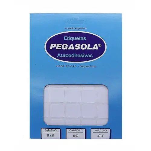 ETIQUETA 19X19MM BLANCO 3016 PEGASOLA