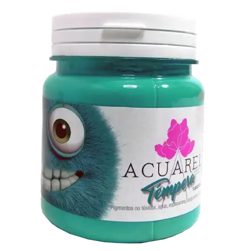 TEMPERA ACUAREL POTE TURQUESA 250GR