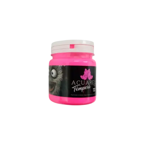 TEMPERA ACUAREL POTE FLUO ROSA 250GR