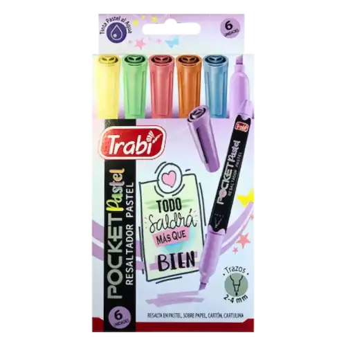 RESALTADOR PASTEL POCKET SURT X6 TRABI