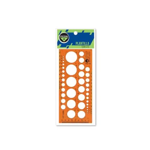PLANTILLA CIRCULOS FLEXIBLE NARANJA PIZZINI