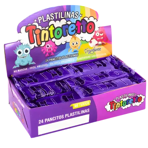 PLASTILINA 25 PANSITOS X24 VIOLETA TINTORETTO