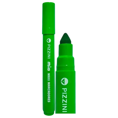 MARCADOR 2x1 PIZZINI VERDE MAXI PUNTA CONICA X1
