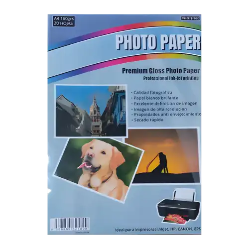 PAPEL FOTOGRAFICO A4 REXON 180G 20H