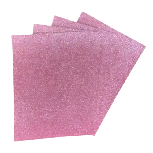 GOMA EVA GLITTER REXON A4 X10 ADHES ROSA
