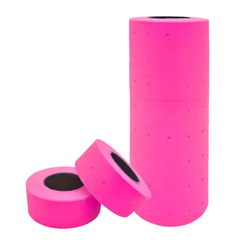 ROLLO PARA ETIQUETADORA  FUCSIA X10 MOTEX