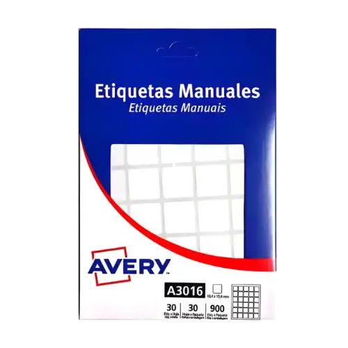 ETIQUETA  AVERY  3016 19.4MM X 19.4MM