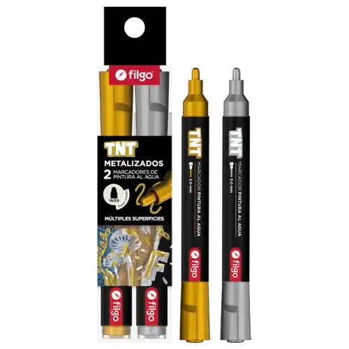 MARCADOR PINTURA AL AGUA TNT X2 METAL FILGO