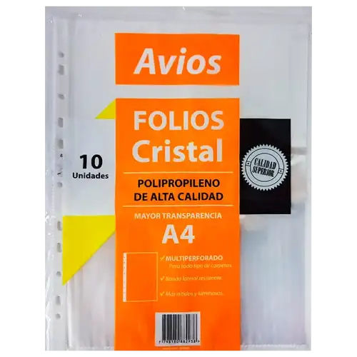FOLIOS AVIOS  A4 LIVIANO X10