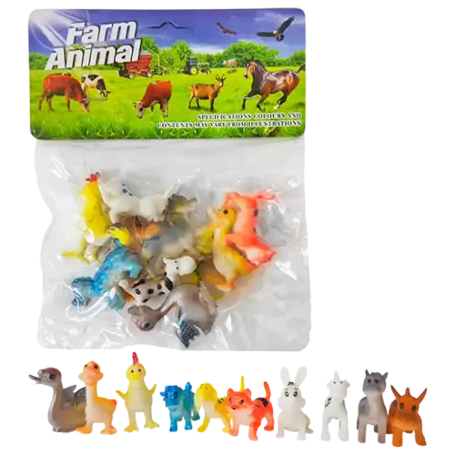 ANIMALES DE GOMA X10PCS