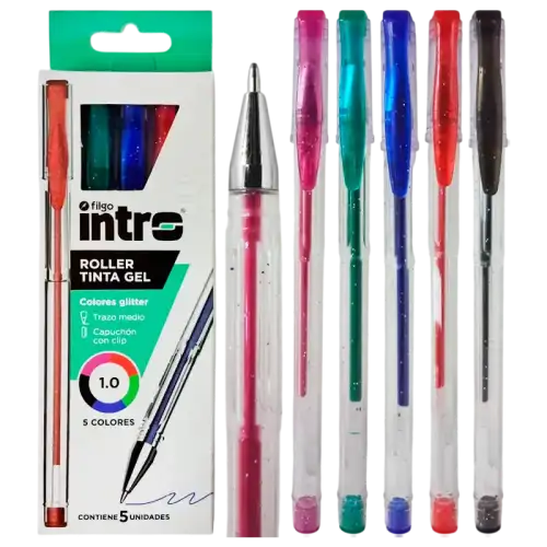 ROLLER GEL GLITTER INTRO X5 FILGO