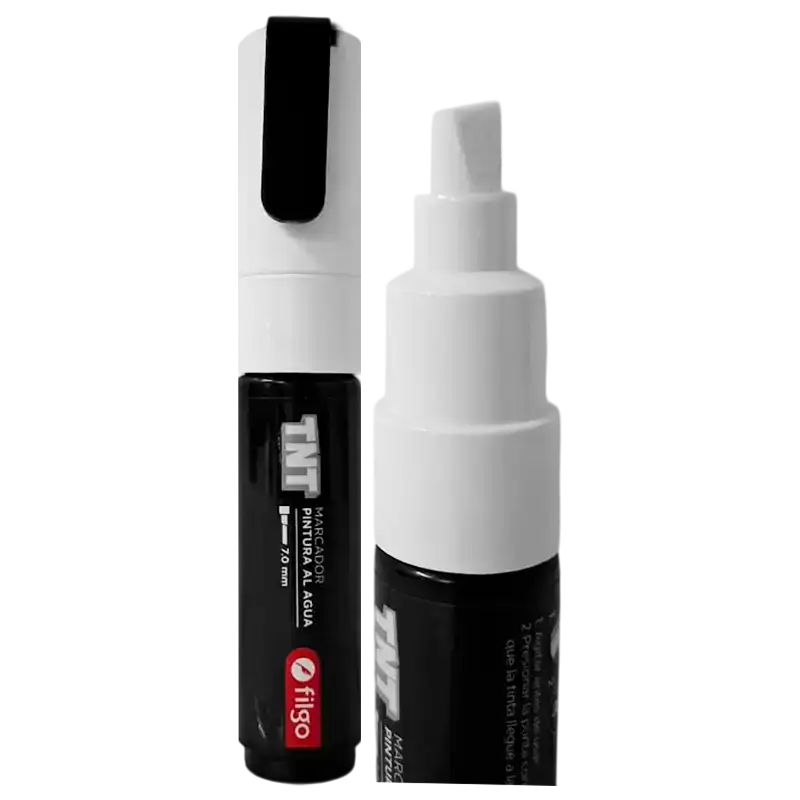 MARCADOR PINTURA AL AGUA TNT 7.0 BLANCO