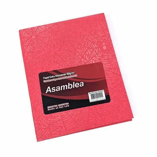 CUADERNO ASAMBLEA 16X21 98HJS CUADRIC ARANIA ROJO