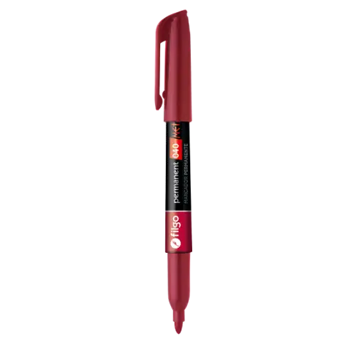 MARCADOR PERMANENTE 040 FINO METAL ROJO X1 FILGO