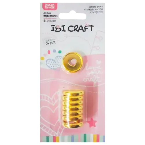 DISCOS DE EXPANSION 24mm CORAZON X8 ORO IBICO