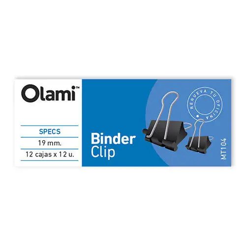 BROCHES BINDER MANITO CLIP 19MM X12U OLAMI