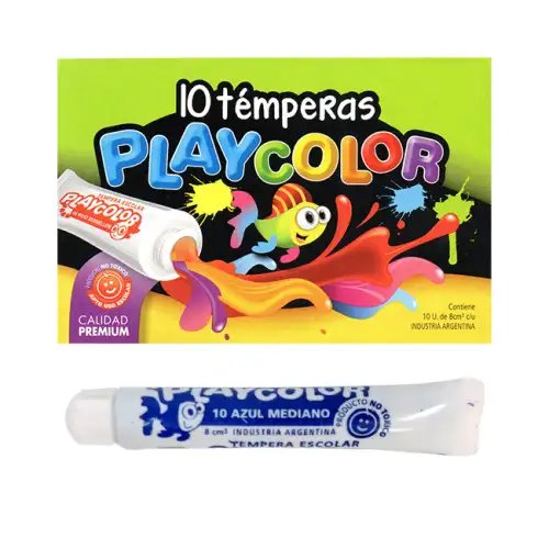 TEMPERA PLAYCOLOR POMO AZUL MEDIO 8CC X10