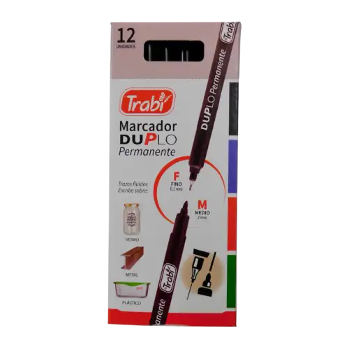 MARCADOR TRABI PERMANENTE DUPLO NEGRO