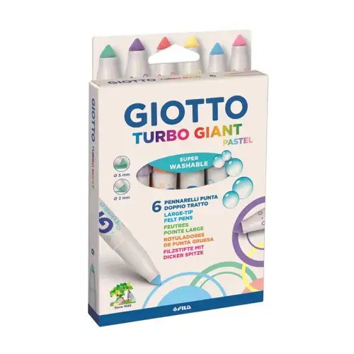 MARCADORES GIOTTO GIANT PASTEL MAXI X6