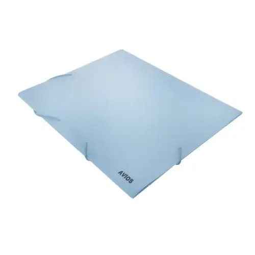 CAJA POLIPROPILENO AVIOS OFICIO 5CM CELESTE PASTEL