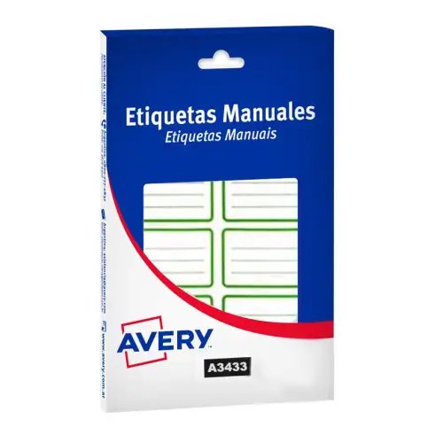ETIQUETA  AVERY ROTULO VERDE 3433  38MM X 60MM