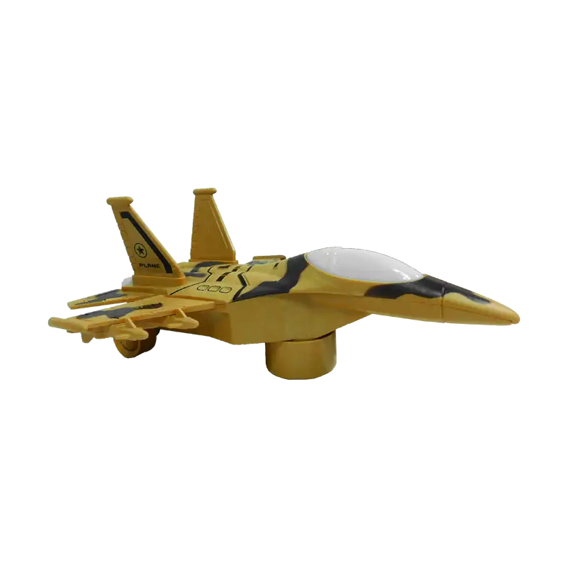 AVION MILITAR CON LUZ Y SONIDO 17X23CM A PILA