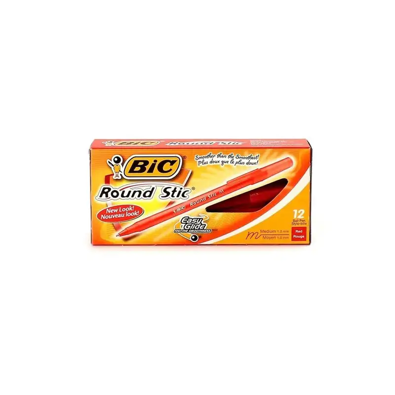BOLIGRAFO BIC ROUND STIC MEDIO ROJO X12U