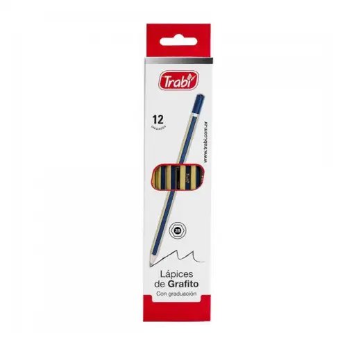 LAPIZ GRAFITO 2B X12 TRABI