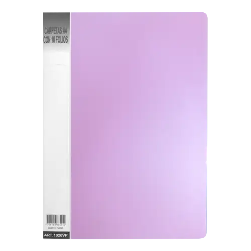 CARPETA C/10 FOLIOS A4  VIOLETA  PASTEL