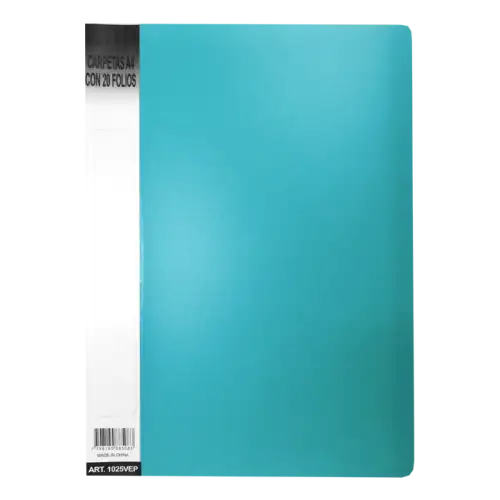 CARPETA C/20 FOLIOS A4 VERDE PASTEL