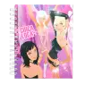 CUADERNO 16X21 96HJS RAYADAS CHICA LOKA GLITTER