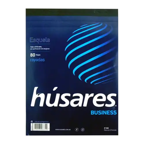 BLOCK HUSARES ESQUELA EMBLOCADO 80HJS RAYADAS
