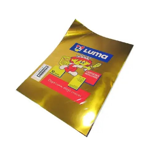CARTULINA METALIZADA ORO X10 LUMA