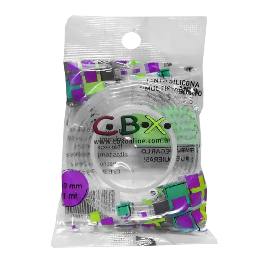 CINTA SILICONA ADHES 10MM CBX