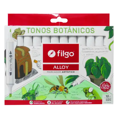 MARCADOR ARTISTICO DOBLE P ALLOY BOTANICO X12 FILG