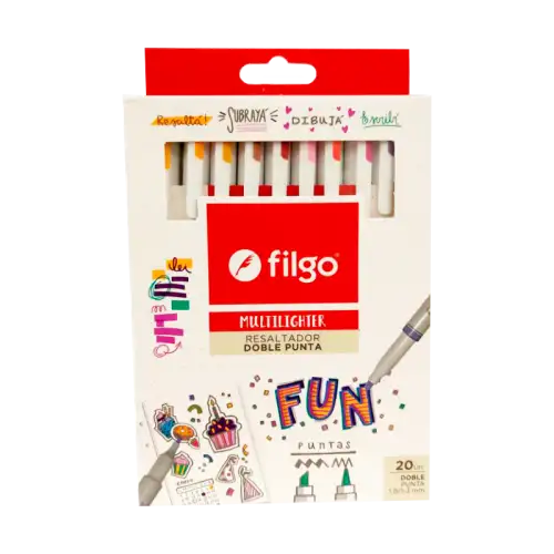 RESALTADOR MULTILIGHTER FUN DOB.PUNTA X20 FILGO