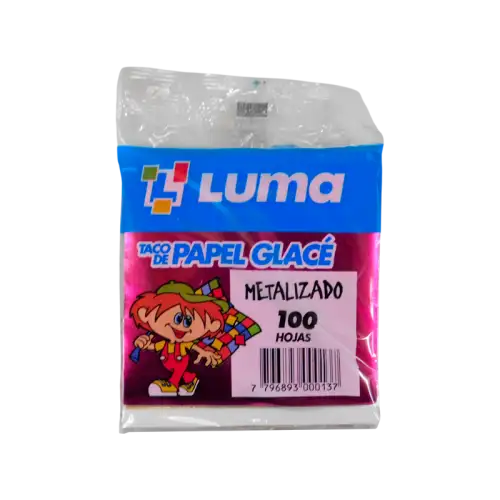PAPEL GLASE METALIZADO TACO X100 LUMA