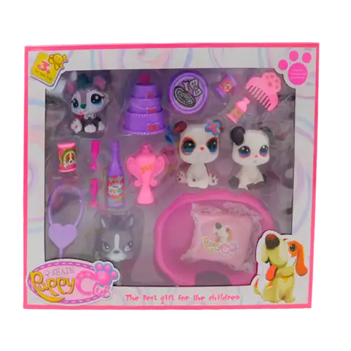 PERRITO X4 CON BANIERA CAJA