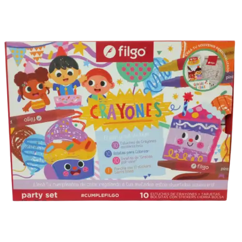 PARTY SET CRAYONES DE CERA FILGO