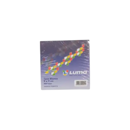 TACO ANOTADOR 9X9CM BLANCO 400HJS LUMA