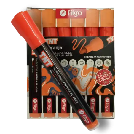 MARCADOR PINTURA AL AGUA TNT 3.0 NARANJA X1 FILGO