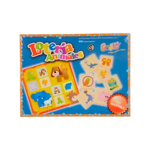 LOTERIA ANIMALES EN MADERA