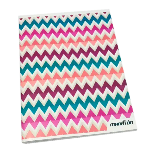 CUADERNO MARATON 84HJS RAYADAS ZIG ZAG T/F