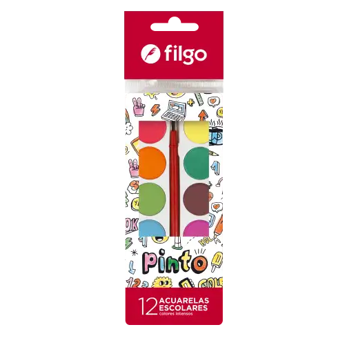 ACUARELA X12 ESTUCHE FLOWPACK FILGO