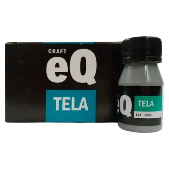 PINTURA PARA TELA GRIS 37CC EQ