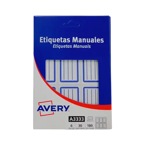 ETIQUETA  AVERY ROTULO AZUL 3333  38MM X 60MM